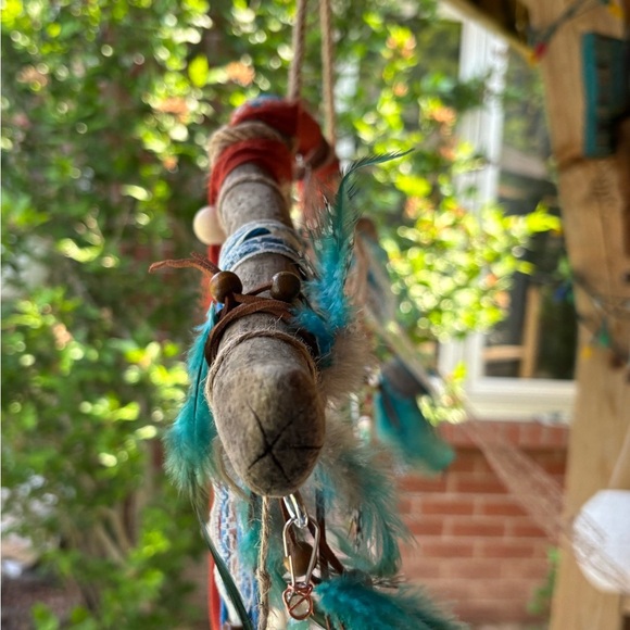 Handmade Boho Style Wind Chimes | Tiny Bells | Yard Art | Earthy Outdoor Decor - Picture 14 of 14